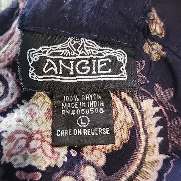 Navy print dress - Picture 7 of 7